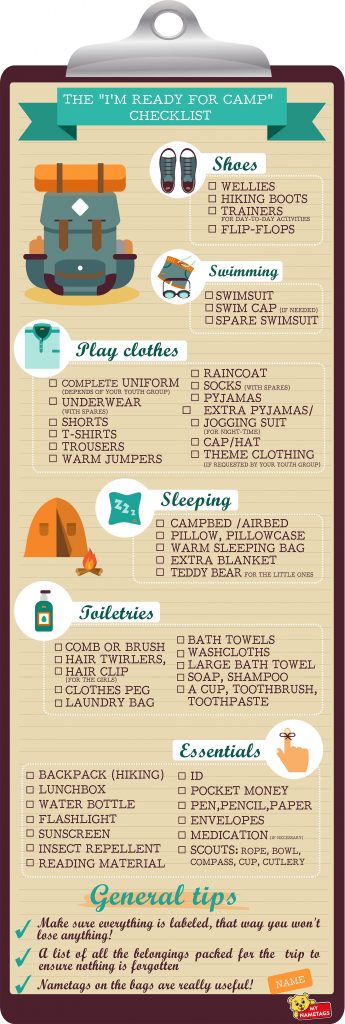 Check List: Be Ready For The Summer Camp