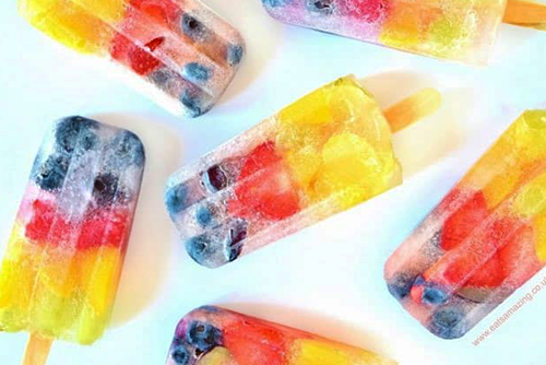 Keep cool with our rainbow ice lollies recipe!