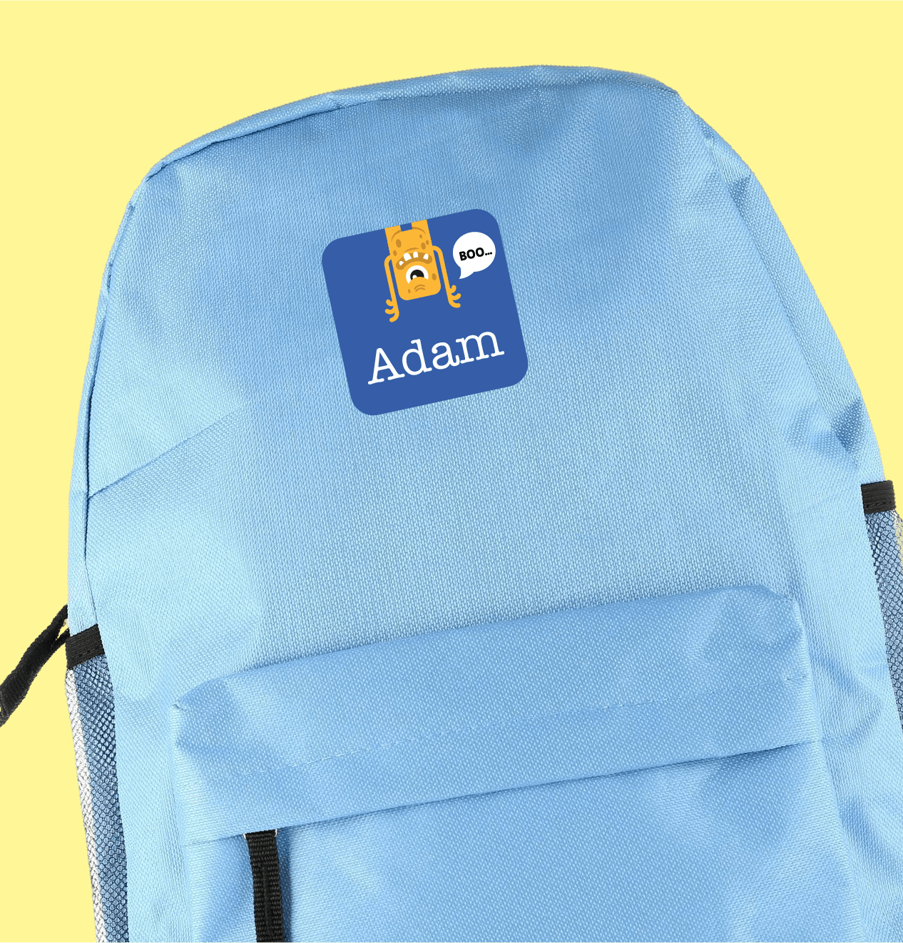 Bag with a large personalised maxi sticker