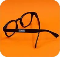 Name sticker on glasses