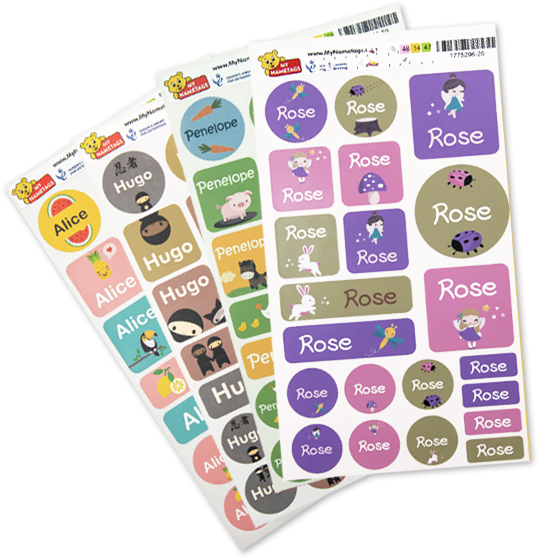 My Nametags Maxistickers large sized square, rectangular and round